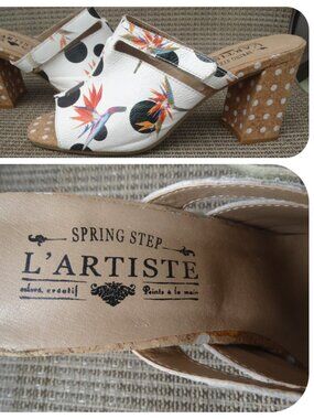 L'Artiste Spring Step Lorenetti EU 40/US 9.5 Paradise Polka Dot Mule Heels